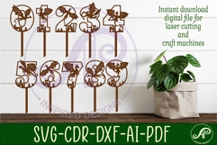 Dragon Cake Topper numbers, Birthday Medieval for cake Product Image 1