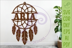 Dreamcatcher Name Sign, Boho Personalized sign Product Image 1