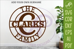 Monogram Family Letter C Name Sign SVG Product Image 1