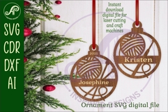 Knitting and crochet Christmas Ornament SVG Product Image 1
