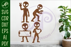 Alien Silhouette Shapes, UFO Cut outs 2 Product Image 1