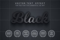 Black rubber - editable text effect, font style Product Image 5