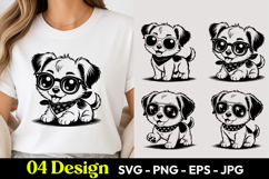 Nerd Puppy SVG PNG Product Image 1