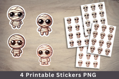 halloween printable sticker - cute mummy Product Image 1