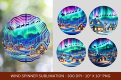 wind spinner - christmas santa claus reindeer aurora Product Image 1