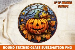 Halloween Round Sublimation PNG | Sublimation | Pumpkin Product Image 1