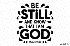 Be Still and know that I am God SVG | Bible Verse Product Image 1