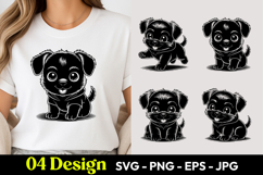 Adorable Puppy SVG PNG Product Image 1