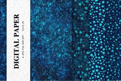 Blue glitter Background Wallpaper Sparkles Digital Paper_4 Product Image 1