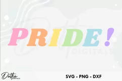 Colorful Pride Quote SVG DXF PNG LGBTQ Rainbow Product Image 1