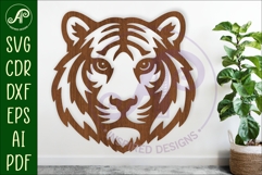 Tiger face wall art sign, SVG file. vector Product Image 1