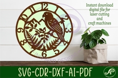 Kea bird New Zealand themed clock wall clock laser cut files Product Image 1