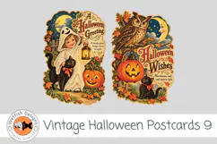 Halloween Vintage PNG Postcards 9 Product Image 2
