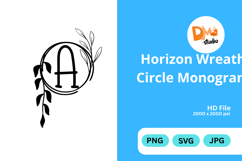 Horizon Wreath Circle Monogram Product Image 1