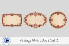 Vintage PNG Junk Journal Labels 3 Product Image 2
