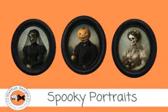 Spooky Portraits | Gothic Halloween Framed Clipart Product Image 2