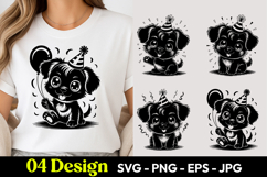 Party Puppy SVG PNG Product Image 1