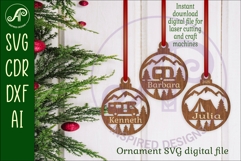 Caravan, Campervan, Tent, camper Christmas Ornament SVG Product Image 1