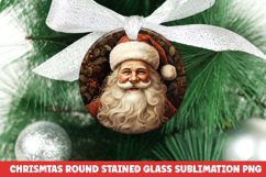 Christmas Round Ornament PNG | Christmas Sublimation | Santa Product Image 1