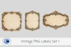 Vintage PNG Junk Journal Labels 1 Product Image 2
