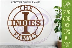 Monogram Family Letter I Name Sign SVG Product Image 1