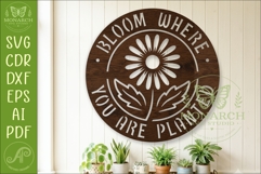 Bloom Where You Are Planted Floral Wall Sign, Inspirational Product Image 1