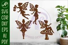 Fairies silhouettes laser cut outs 3 Product Image 1