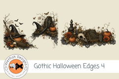 Gothic Halloween Edges 4 PNG Clipart Set Product Image 3
