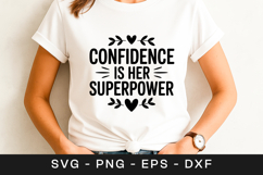 Confidence Is Her Superpower SVG PNG Product Image 1