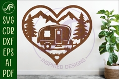 Caravan heart wall sign, camper home decor Product Image 1