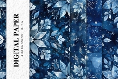Blue Snowflake Bokeh Sparkle Christmas Background Backdrop3 Product Image 1