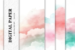 Sky Cloud Background Digital Paper Wallpaper_5 Product Image 1