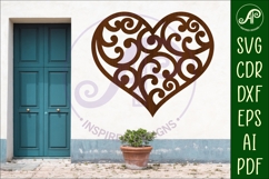 New Zealand koru heart wall sign, SVG file. Product Image 1