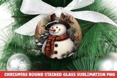 Christmas Round Ornament | Christmas Sublimation | Snowman Product Image 1