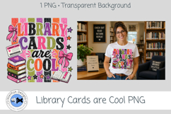 Library Cards Are Cool Bookish PNG Graphic Product Image 1