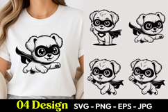 Flying Super Puppy SVG PNG Product Image 1