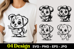Cute Baby Puppy SVG PNG Product Image 1