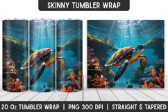 Turtle Tumbler Sublimation Wrap | Sublimation Designs Product Image 1