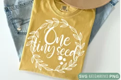 Faith SVG | One Tiny Seed SVG | Religious Quote SVG PNG Product Image 1