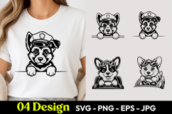 Police Puppy SVG PNG Product Image 1