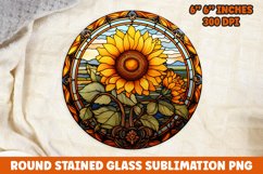 Halloween Round Sublimation| Sunflower Sublimation | Pumpkin Product Image 1