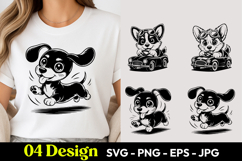 Running Puppy Dog SVG PNG Product Image 1