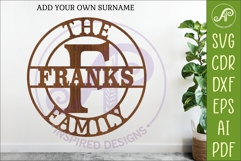 Monogram Family Letter F Name Sign SVG Product Image 1
