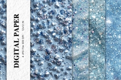 Blue glitter Background Wallpaper Sparkles Digital Paper_1 Product Image 1