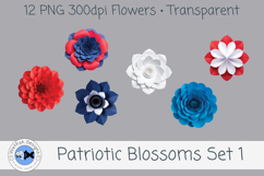 Patriotic PNG Blossoms 1 Product Image 2