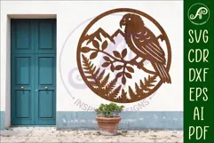 Kea New Zealand bird wall sign, SVG file. Product Image 1