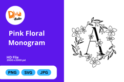Pink Floral Monogram Product Image 1