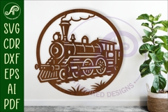 Steam Train wall sign svg laser cut Product Image 1