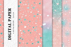 Heart Pattern Valentines Background Wallpaper Digital Paper Product Image 1