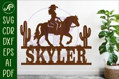 Cowgirl Horse Rider SVG -Western Cowboy Silhouette -Ranch Product Image 1